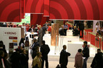 Horizontal and vertical presentations let interested visitors touch and feel the panel’s surface structures
