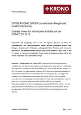 Pressemitteilung DOMOTEX 2012