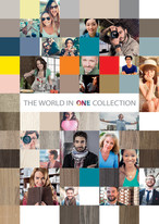 Keyvisual der ONE WORLD Collection: Das Mosaik der Personen, Farben und Designs spiegelt die bunte Vielfalt unserer Welt wider.