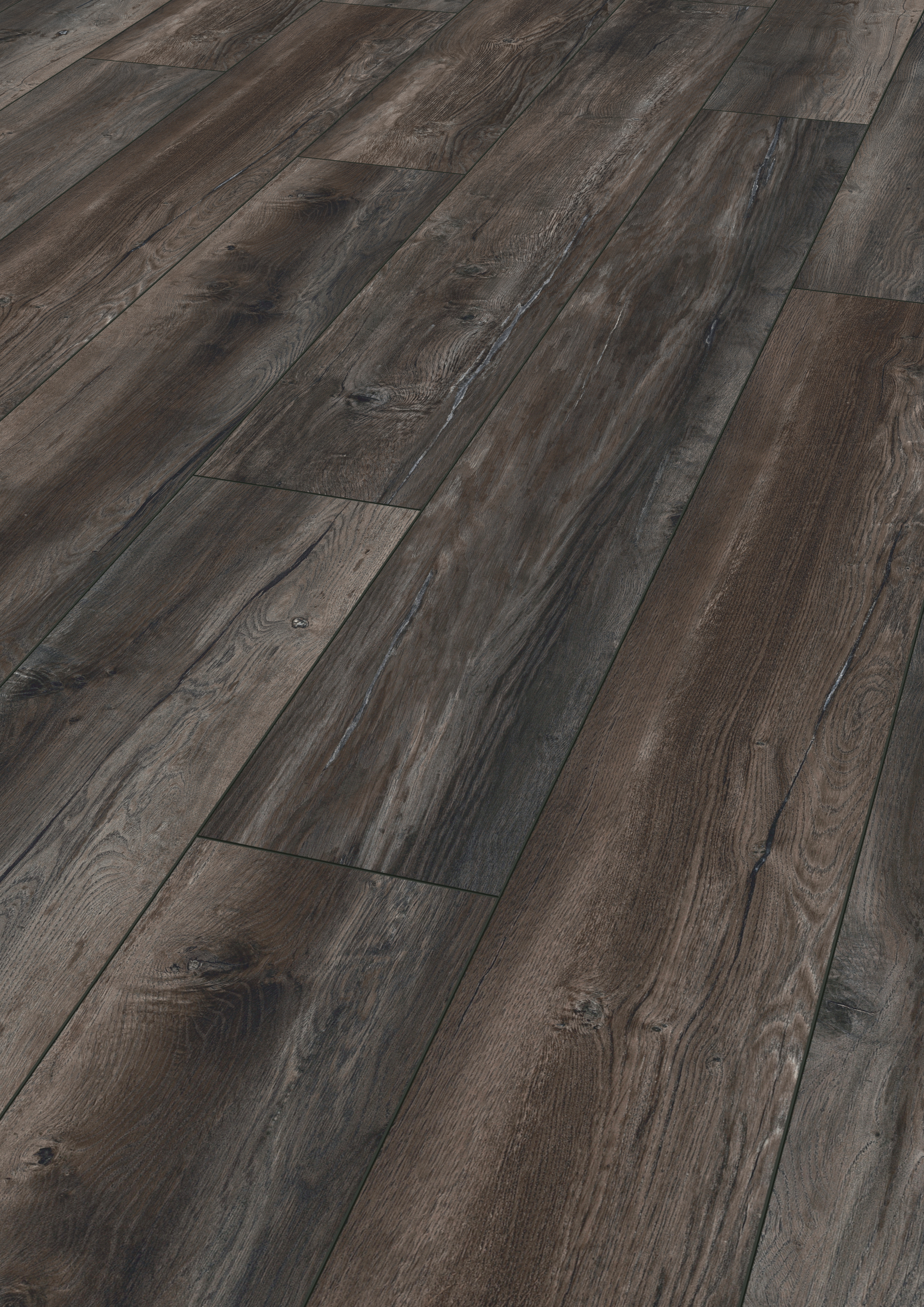 Robusto Swiss Krono, Dark Grey Brown Laminate Flooring