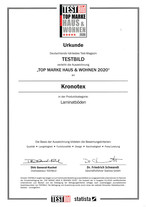 Die TESTBILD-Urkunde für KRONOTEX-Laminatböden